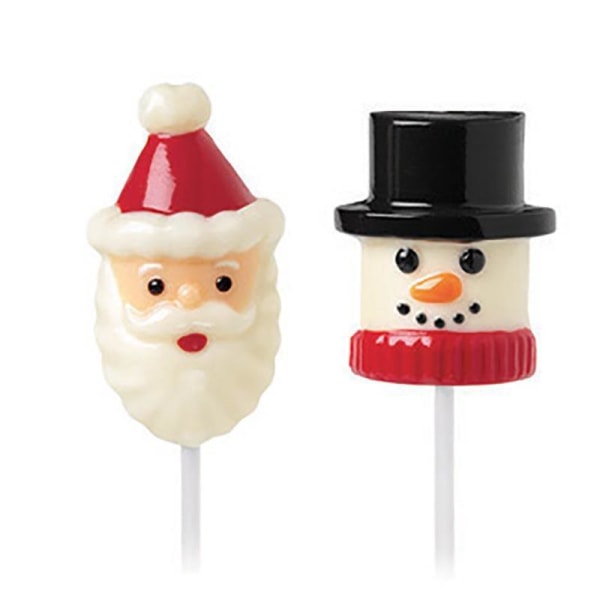 Wilton Jultomte Snögubbe Marshmallow Pop Mold, Santa Snowman Transparent