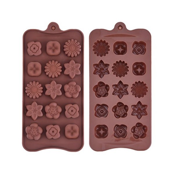 Blommor Silikonform Chokladform Pralinform Form Praliner - BakeC multifärg