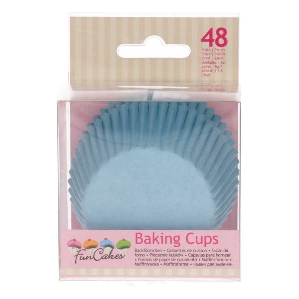 Muffinsformar Ljusblå 48st- Funcakes Ljusblå