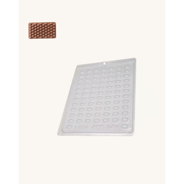 BWB Simple Mold - Grão de Café 1050 - Pralinform Chokladform Transparent