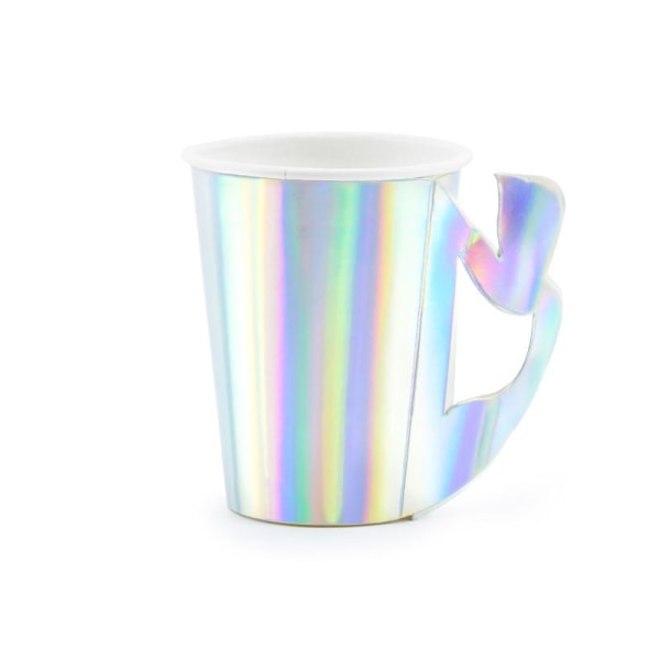 Pappmuggar Iridescent - Mermaid Party Silverglas