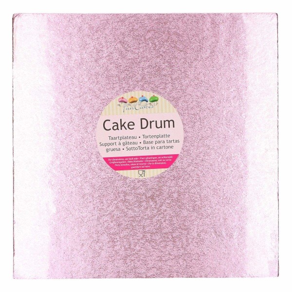 FunCakes Cake Drum Square 30,5cm -Pink- Rosa