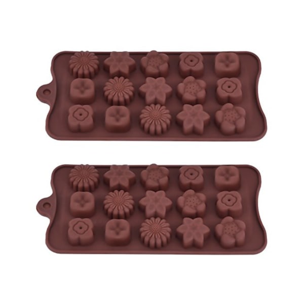 Blommor Silikonform Chokladform Pralinform Form Praliner - BakeC multifärg