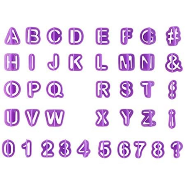 Bokstäver Siffror Alfabetet Utstickare 40st multifärg