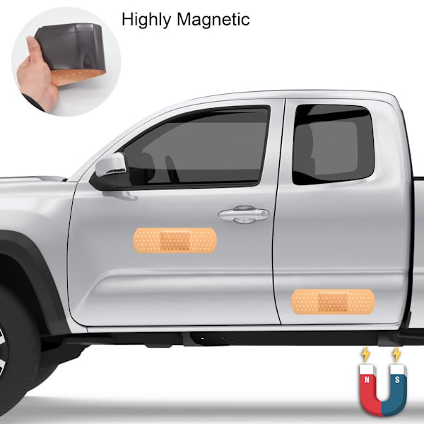 Luovat magneettiset laastarikoristeet (4 kpl), personoitu autokoriste