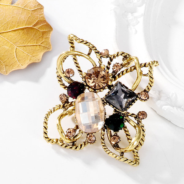 Barokk Diamant Brosje, Skjorte Brosje Knapper, Sikkerhetsbrosje, Prev