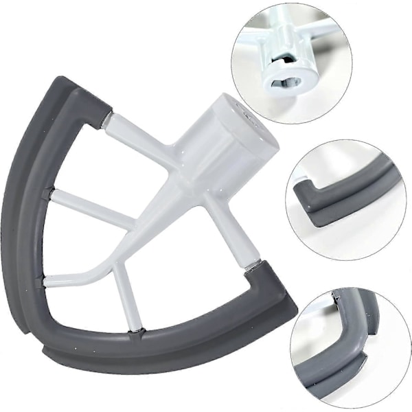 4,5-5 Qt Flex Edge Visp För Kitchenaid Tilt-head Köksmaskin, kompatibel Med Kitchenaid 4,5-5 Qt Bowl-lift Köksmaskiner, Platt Visp Skålskrapa