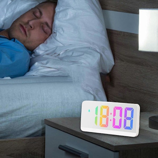 Digital LED-klocka - Digital Väckarklocka - LED-klocka med Temperatur