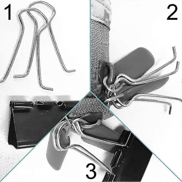 Foldbare clips papir metal bindere papirclips multifunktionelle clips medium sort (25 mm) pakke med 12