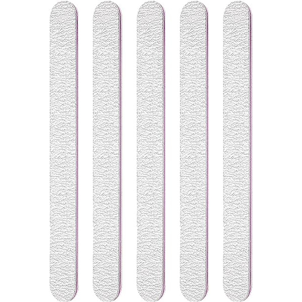 /#/Sæt med 5 professionelle neglefile (grå), 100 / 180 dobbeltsidet/#/