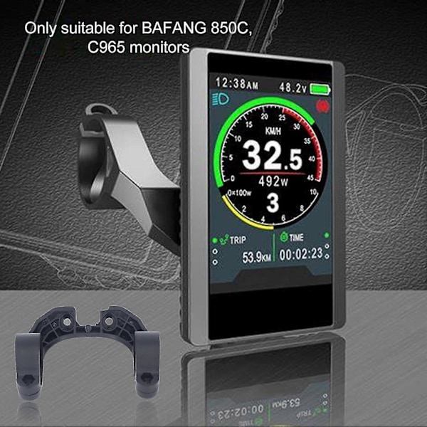 BAFANG 850C C965 Elcykel LCD-Displayhållare Fäste & Instrumenttillbehör