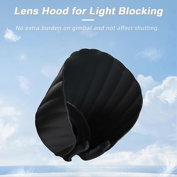 Motljusskydd för Osmo Pocket 3 Gimbal Skyddande Solskydd Skuggfunktion Skyddar Lins Gimbal Blockerar Ljus Gimbal Linsskydd