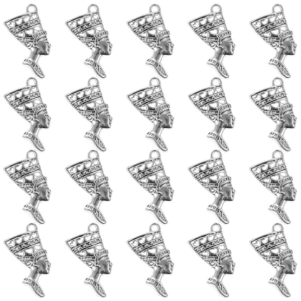 20 st Egyptisk Drottning Hänge Metall Smycke Berlock DIY Egyptisk Drottning Berlock Halsband DIY Berlock