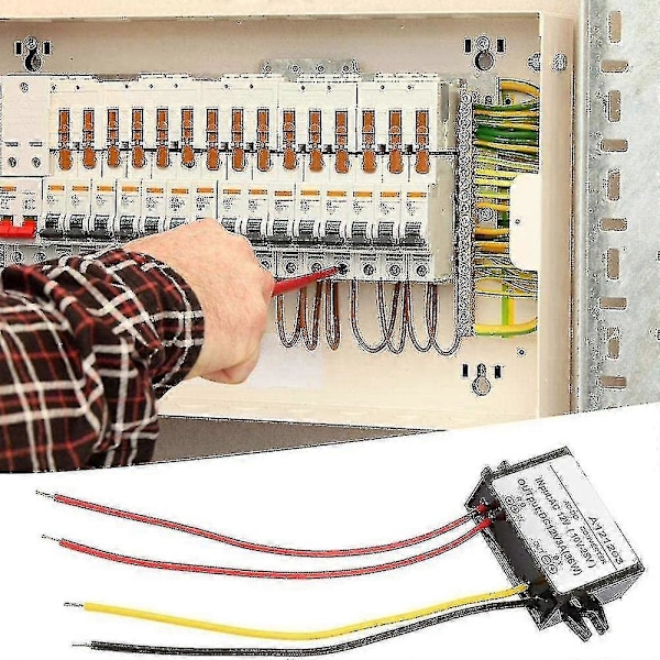 Vattentät Voltkonverter AC 10-28V till DC 12V Buck-konverter AC-DC Strömmodul (3A)