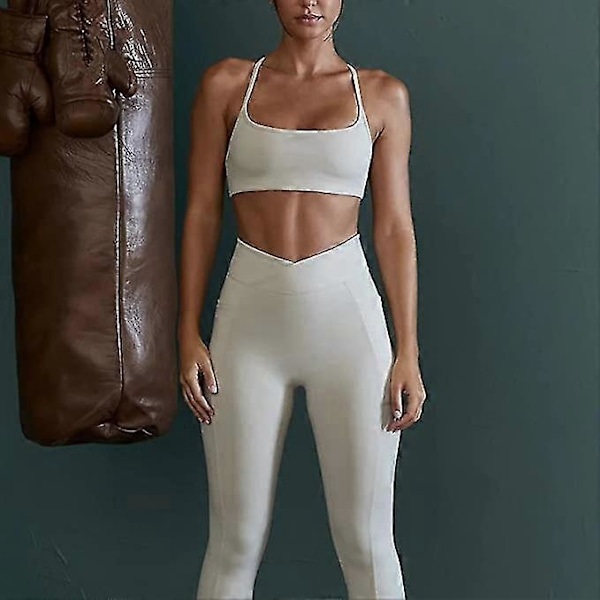 Rygglös Sport-BH, Sexig Push Up Sport-BH, Korsrygg Bustier, Vadderad Damtopp, Gymtopp Utan Bygel