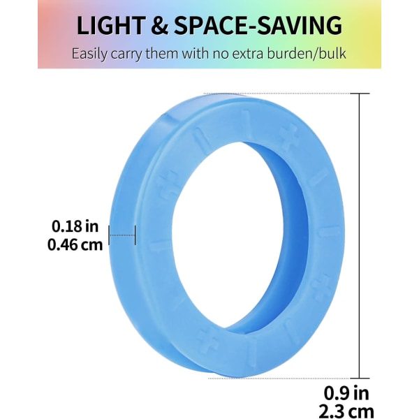 /#/32-pack runda nyckelskydd på 2,3 cm för små platta runda hushållsnycklar/#/