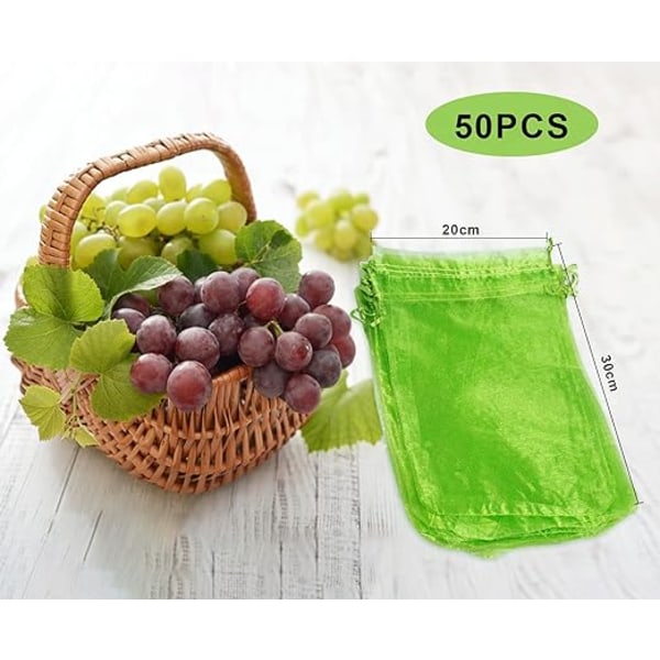 50 STK Insects Mosquito Barrier Bag, 30x20CM Frugt Grape Strawbe