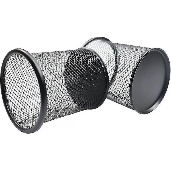 Penholder Mesh Blyantholder Til Skrivebord Kontor Pen Organizer 4 stk. Sort