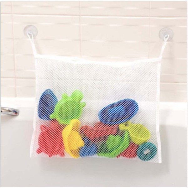 Baby Badelegetøjspose (34*45 Hvid), En Lomme til Badelegetøj, Stor