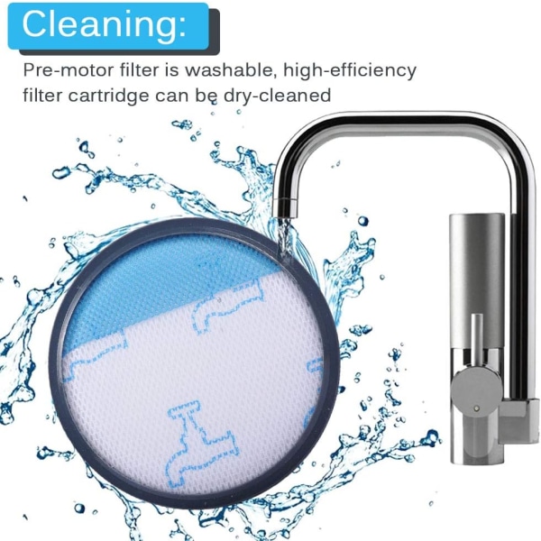 2 Filter Kit til Rowenta Moulinex Compact Power Cyclonic RO3731E