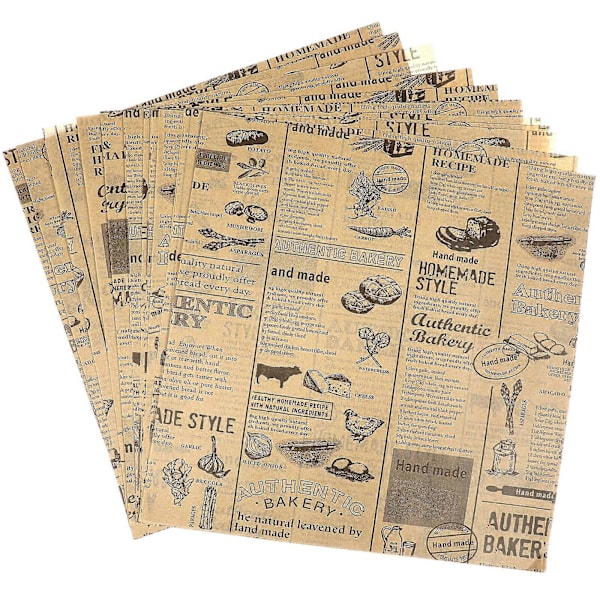 50 Arkkia Hienoa Hampurilaispaperia Luova Lautaspaperi Vedenpitävä Käärepaperi