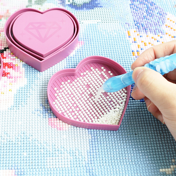 *9 PCS Plast Diamantmålning Kit Bärbar Diamantmålning Acce*