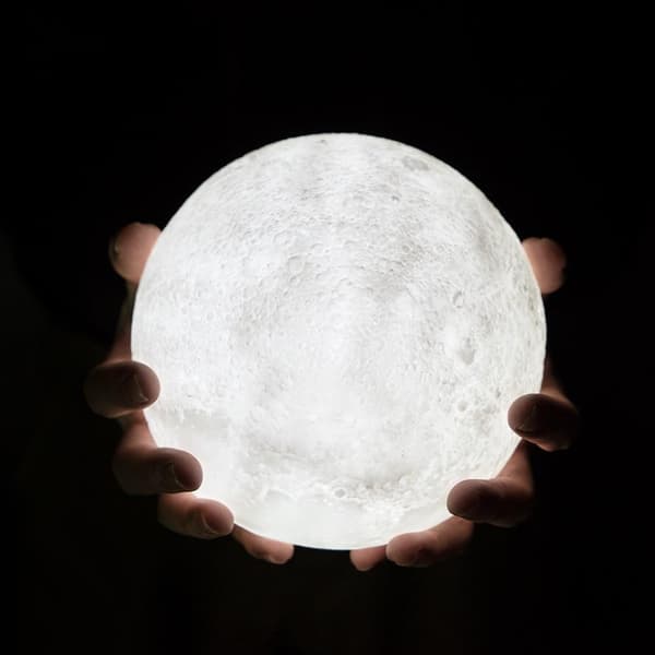 *Måneformede LED-lys trykt med 3D-teknologi, måneformede LE*