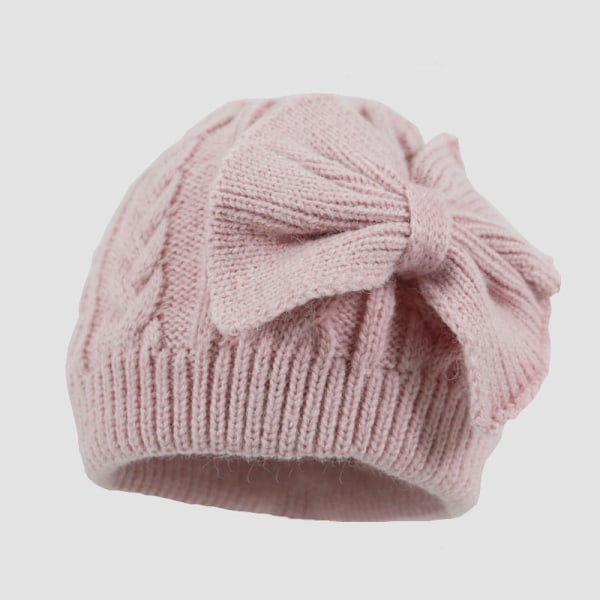 *Baby Vinterhatt med Söt Rosett, Lämplig för 0-12 Månader Barn*