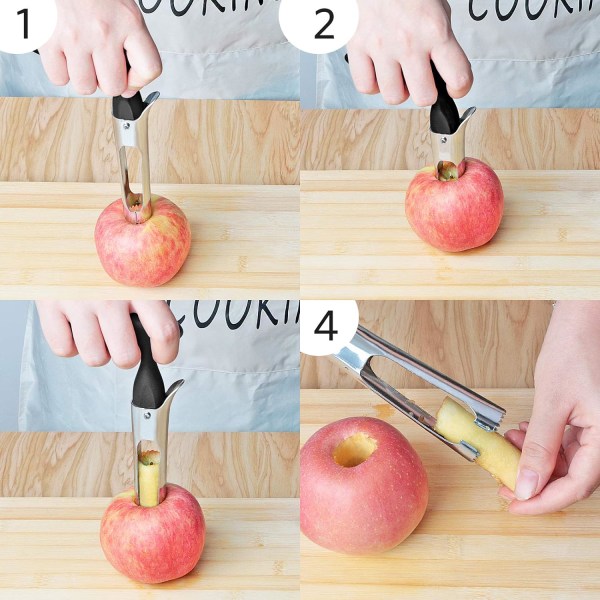 1kpl (punainen) Apple Corer, Apple Corer ABS-kahvalla ja ruostumilla