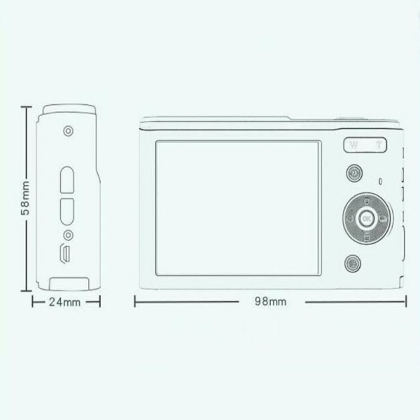 Digitaalinen kamera 1080PHDCamera Digitaalinen 2.8'LCD Kompaktikamera Digitaalinen kamera