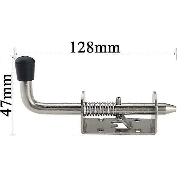 Portin salpa 2 kpl Oven salpa Liukuoven salpa Liukuva pultti Jousisalpa Jousisalpa autotallin oveen 128 * 47 mm hopea