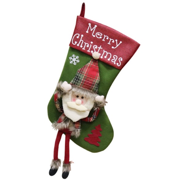 Julhänge Fina Sömmar Tecknat Mönster Julgransdekoration Tyg Stor Öppning Julklappspåsar För Jul KaesiA