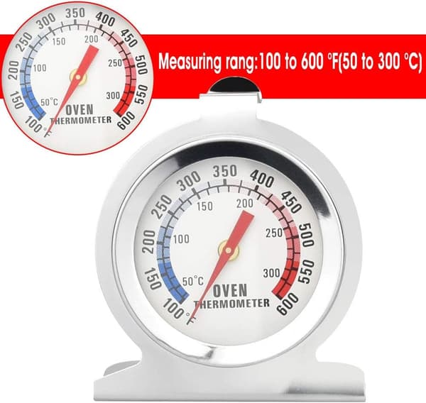 *2 stk. rustfritt stål ovnstermometer bimetall analogt termometer*