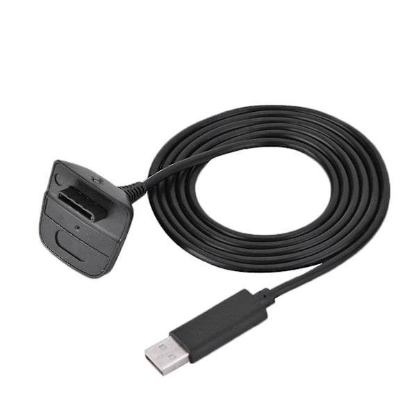 För Microsoft För Xbox 360 Trådlös Handkontroll Usb Laddare Snabb Laddningskabel Sladd (svart)
