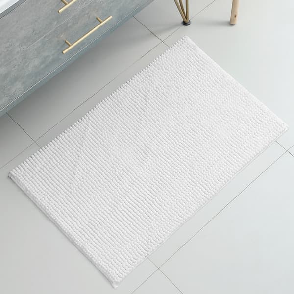 40x60cm (Hvit) Badematte Antislipp Absorberende Badmatte for Dusj