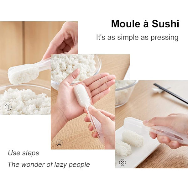 2 st Sushiformar, Kök Bento Sushi Onigiri Formverktyg Kvadrat R