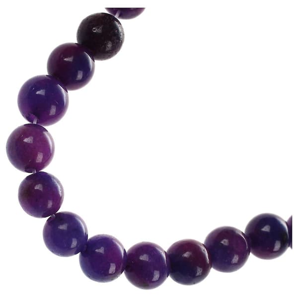 Sugilite ædelsten runde perler 6mm lilla