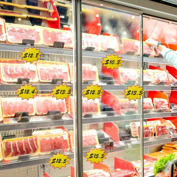 50 stk Slettbare Prislapper, Detaljmerker, Gjenbrukbare, Stjerneform