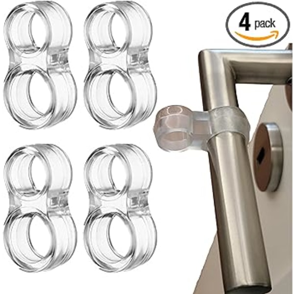 Klar Dörrstopp Wall Protector (4 st), Silikon Dörrhandtag