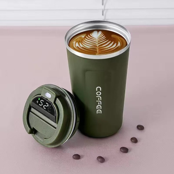 /#/Reusable Coffee Mug, 13oz Stainless Steel Travel Mug with Double/#/