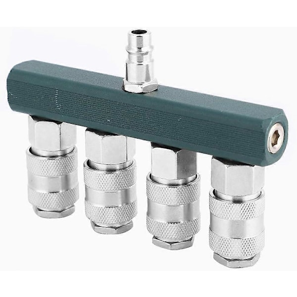 Pikaliitin, 4-suuntainen ilmaletkuliitin, 4-suuntainen pikaliitin PT 1/4 kierre, korkealaatuinen ilmaletkuliitin, pneumaattiset liittimet