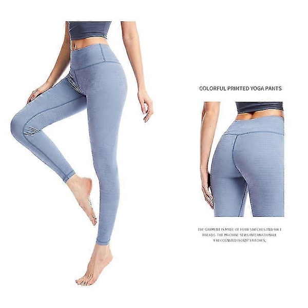 Dame Tie Dye Højtaljede Leggings Abdominal Kontrol Trænings Leggings Dame Yoga Bukserjk83m
