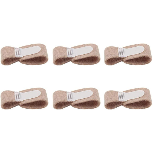 *[6X] Hammertåbandage, skena för brutna tår, vadderad för att korrigera ha*