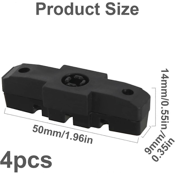 Bromsbelägg, 4 stycken bromsskor för Magura HS11 HS22 HS24 HS33 HS66 hög bromsprestanda 2 par bromsskor cykelbromsbelägg svarta för Hydr