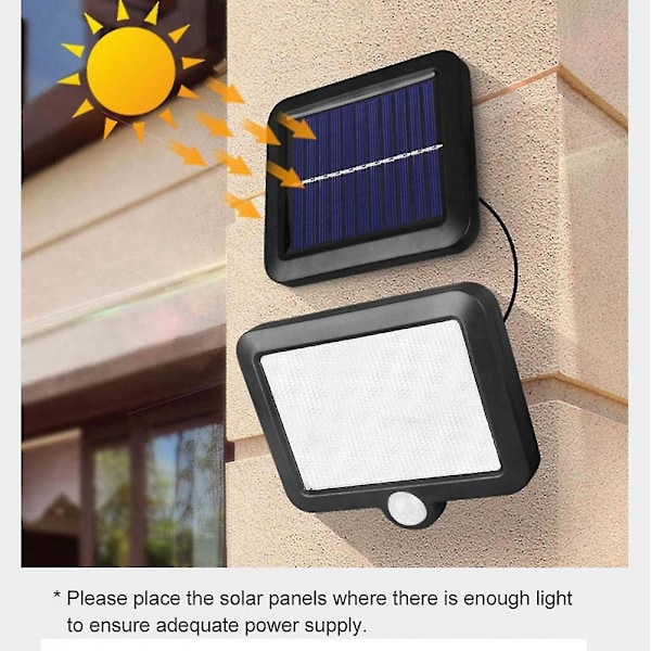 Solarlampor Utomhus, 56 LED Solarlampa Utomhus Med Rörelsesensor, För Gård Garage Trädgård, IP65
