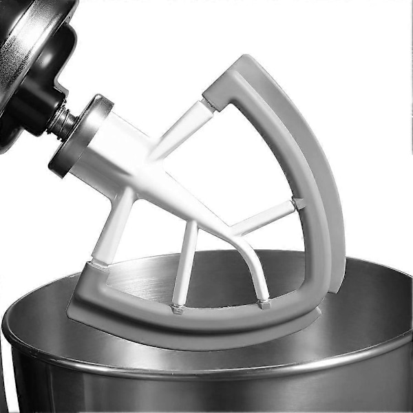 Flat Visp för Köksmaskin, Flexibel Kant Flat Visp, Mixer Tillbehör för Blandning av Mjöl Kräm 4,5-5 Quart