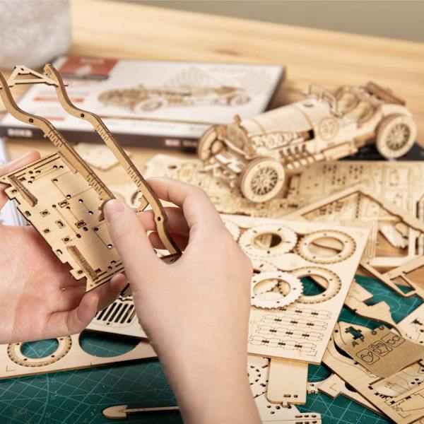 #Bil Træmodel Kit - 3D Puslespil Modelbygningssæt - Julegaver#