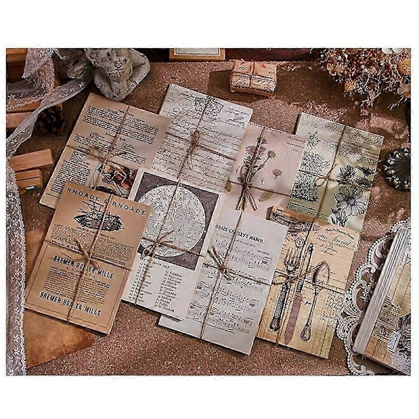 Retro Handbok Materialbok DIY Basmaterialpaket Retro Inspirationsserie Retro Handbok Dekorativt Bakgrundspapper, E