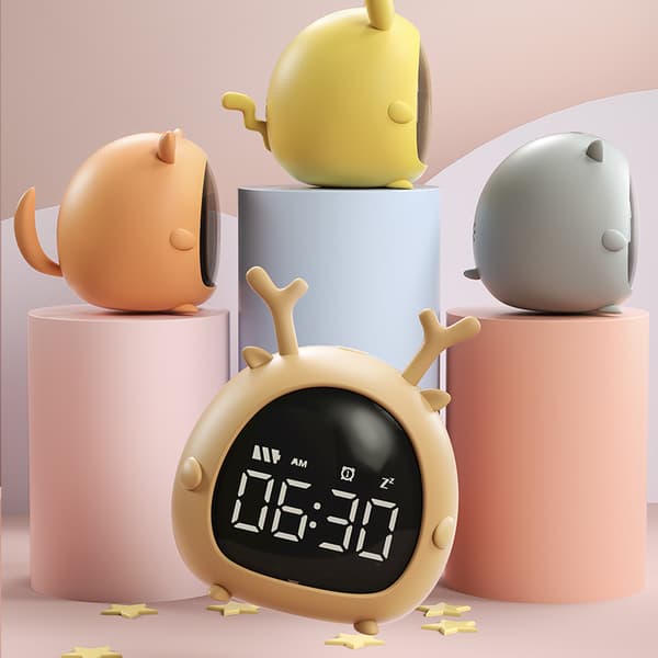 *Analog Alarm Clock Bedside Clock Loud Alarm Clock Mute Cartoon Al*