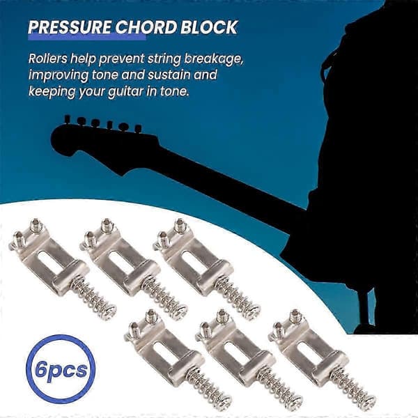 Set med 6 krom Tremolo Stall Sadel Ersättningar För Elgitarr